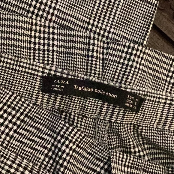 Zara houndstooth paper bag pant size 5 - Picture 8 of 8